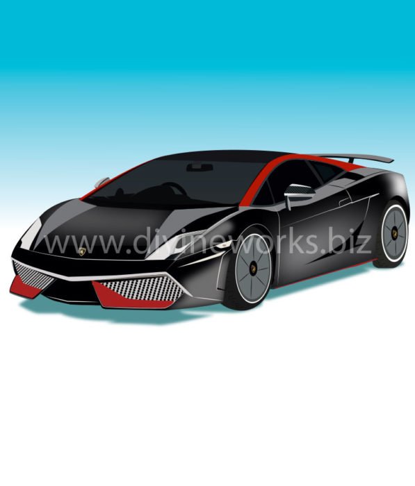 Download Lamborghini Gallardo Vector Drawing by Divine Works