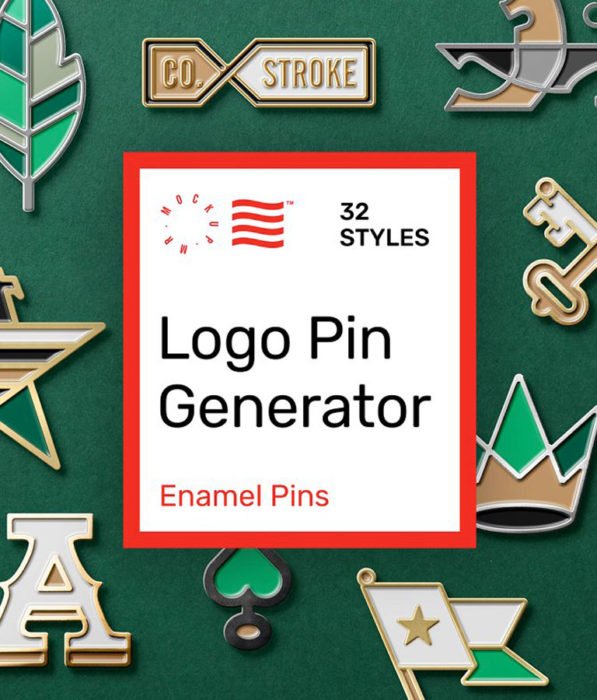 Logo Pin Enamel Mockup