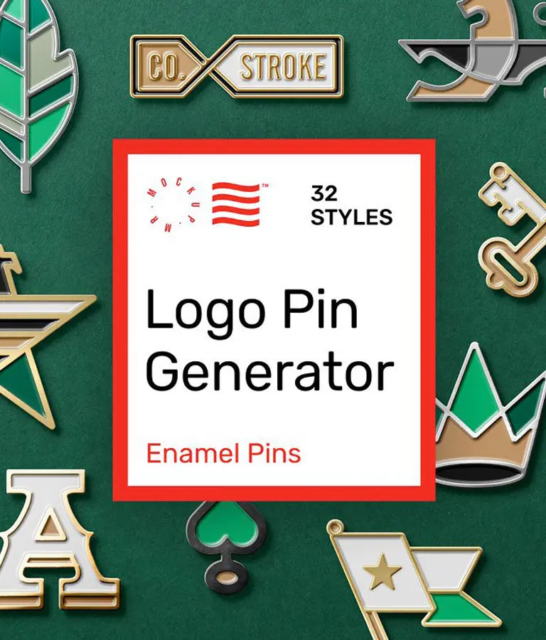 Logo Pin Enamel Mockup