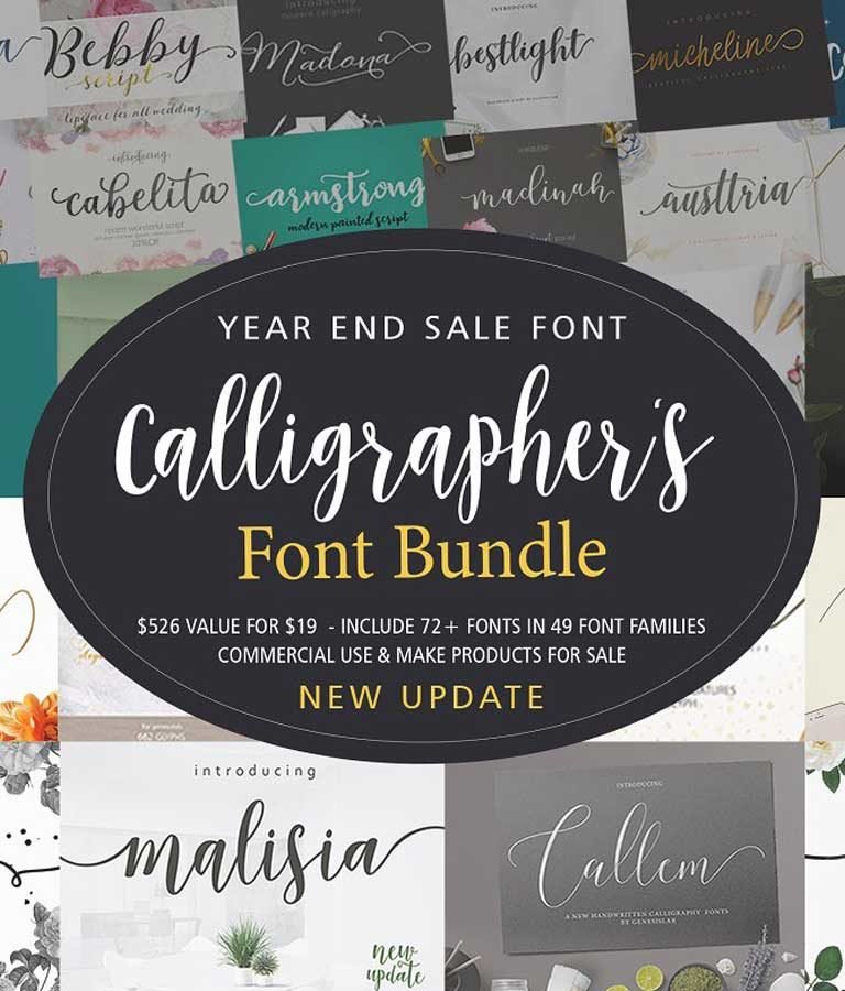 Calligrapher's Font Bundle (98%Off)