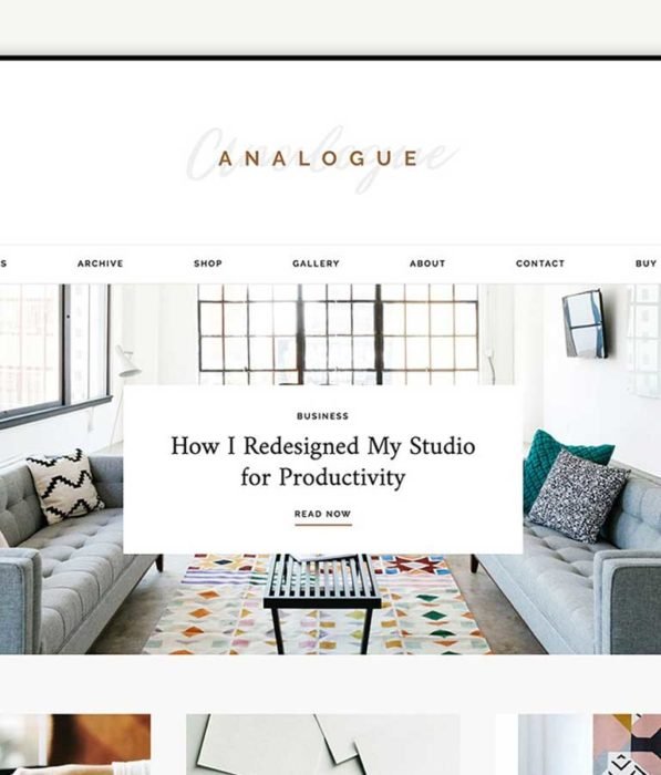 Analogue Blog/Shop Theme