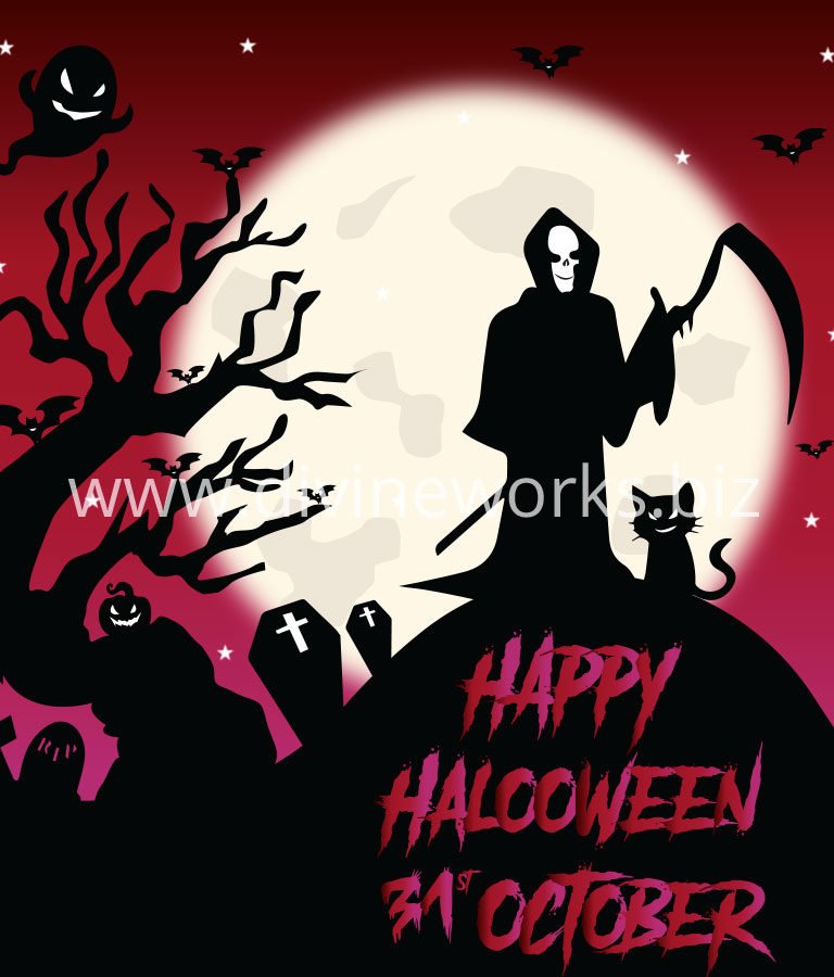 Download Free Happy Halloween Scary Vector by Divine Works