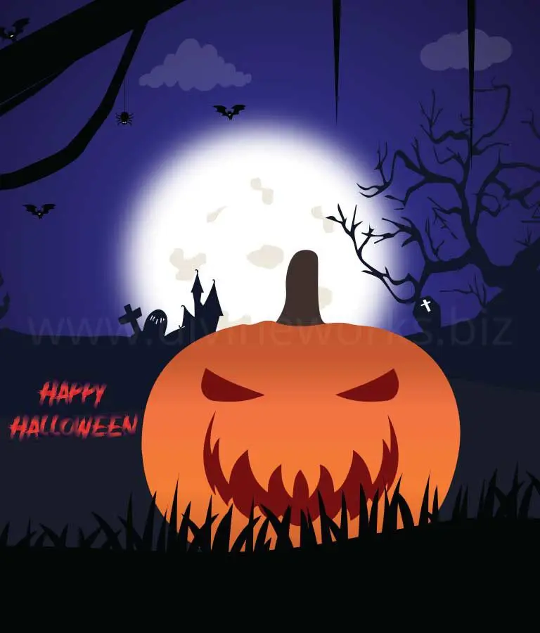 Download Free Scary Pumpkin Vector by Divine Works