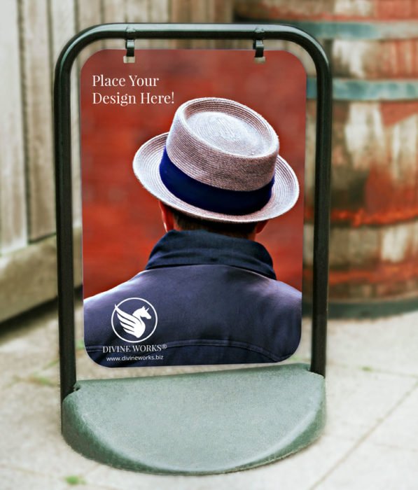 Sidewalk Poster Sign Mockup