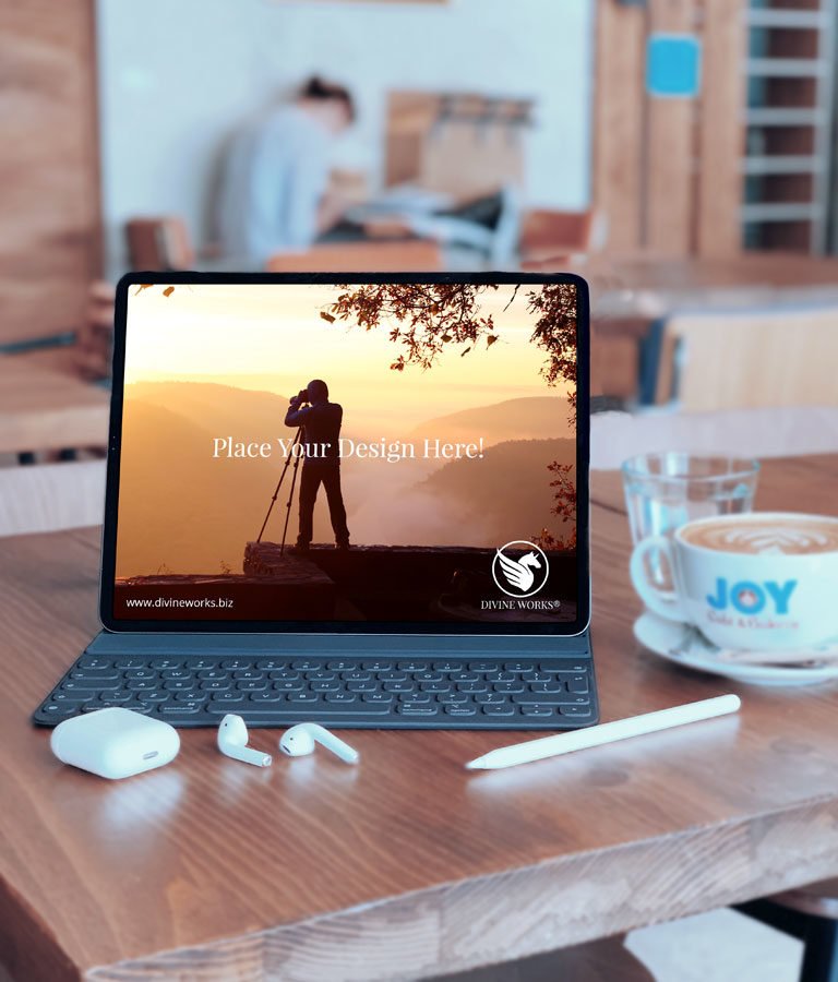 Download iPad With Keyboard Mockup by Divine Works