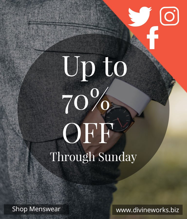 Download Free Menswear Social Media Template Set by Divine Works