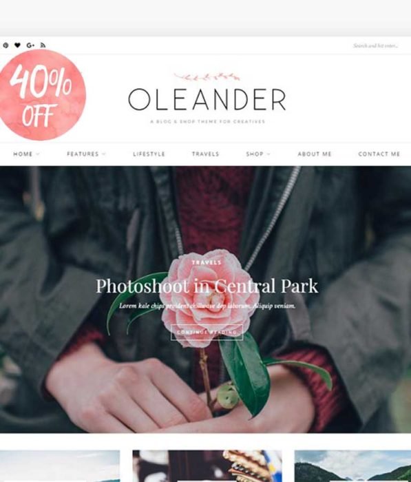 Oleander A Blog & Shop Theme