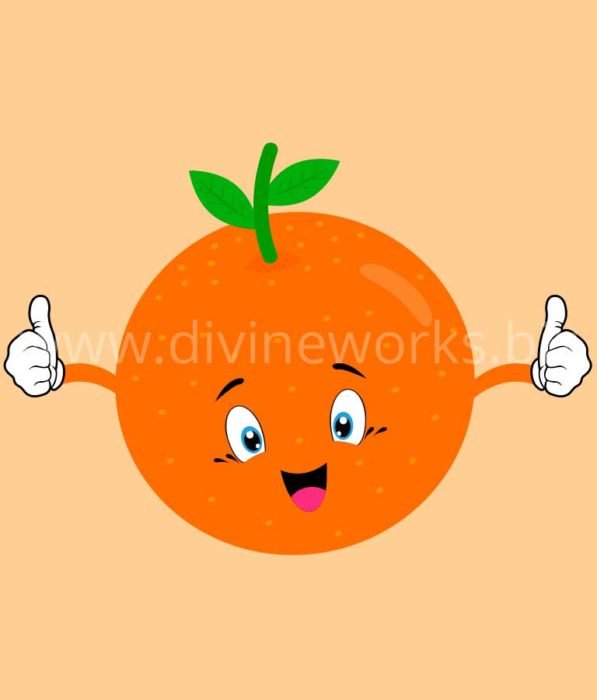 Download Free Orange Fruit Cartoon Vector by Divine Works