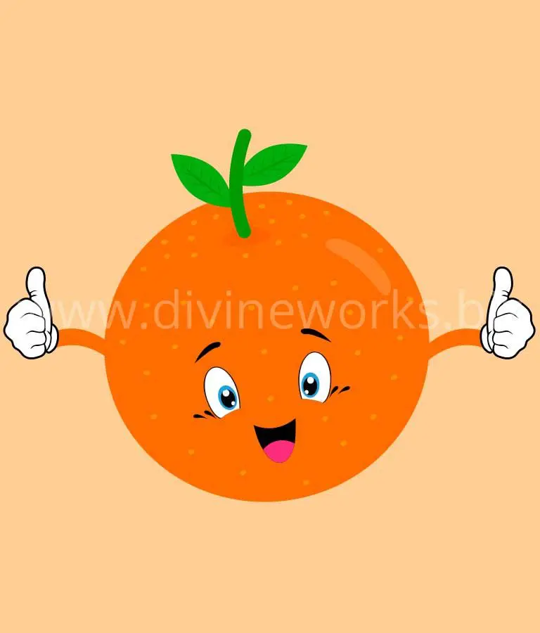 Download Free Orange Fruit Cartoon Vector by Divine Works