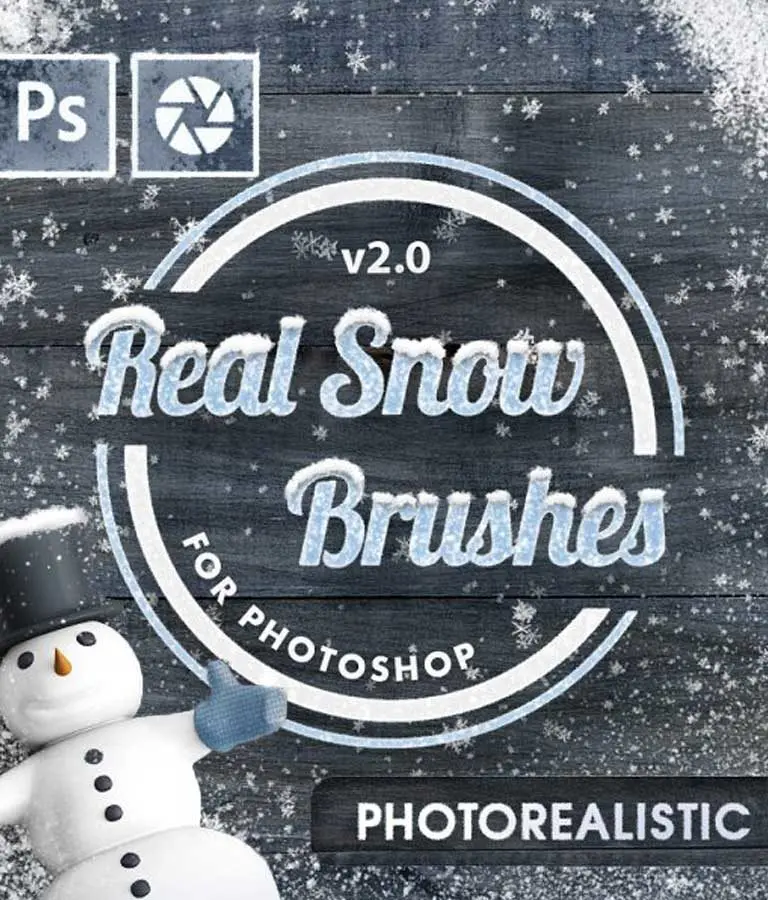 Real Snow Brushes for Photoshop
