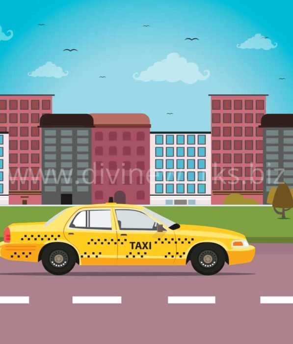 Download Free Taxi Vector Illustration by Divine Works