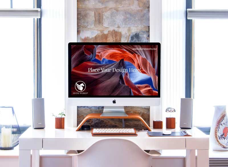 Download Free iMac Screen Mockup PSD by Divine Works