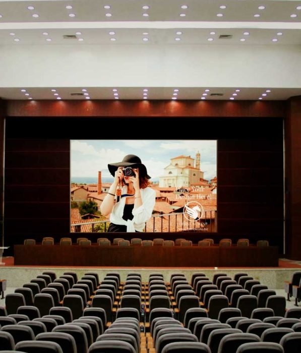 Download Free Conference Hall Screen Mockup by Divine Works