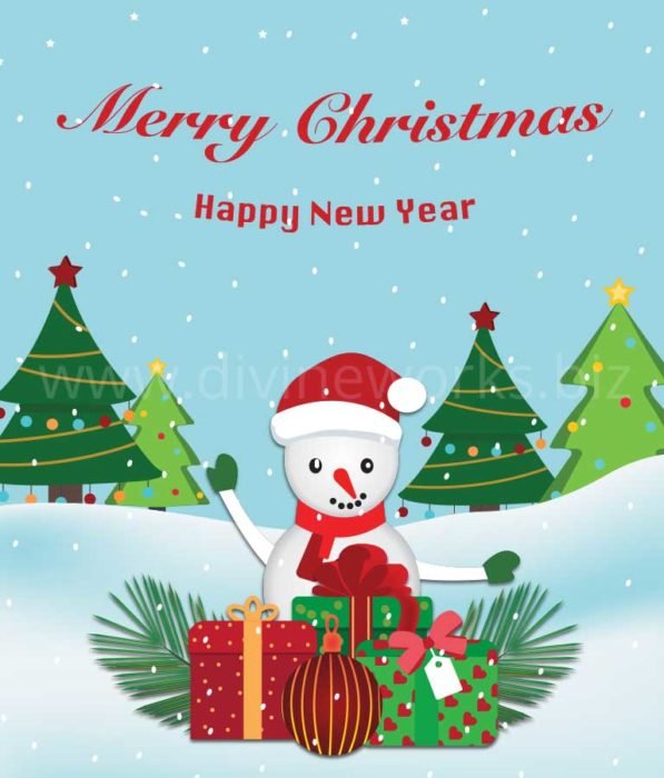 Download Free Merry Christmas Vector Art by Divine Works