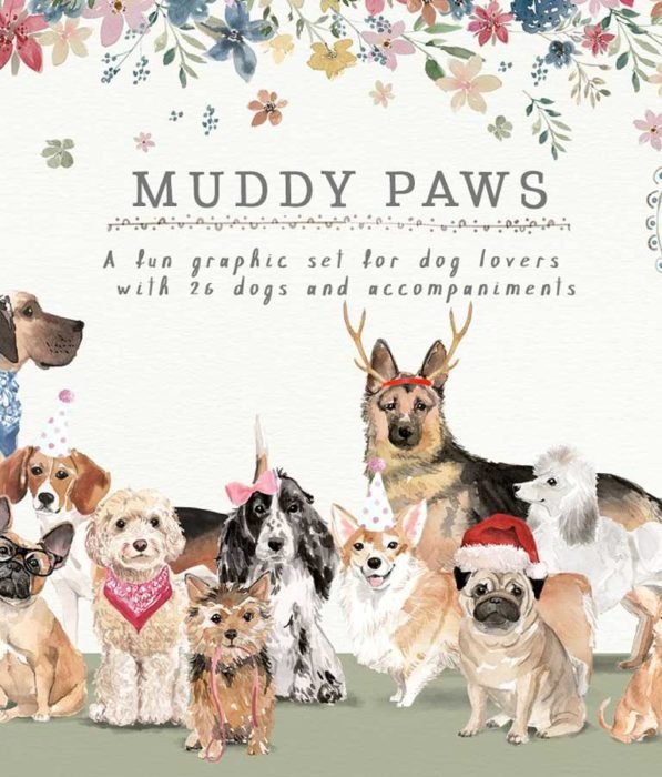 Muddy Paws-Dog Lover Graphics