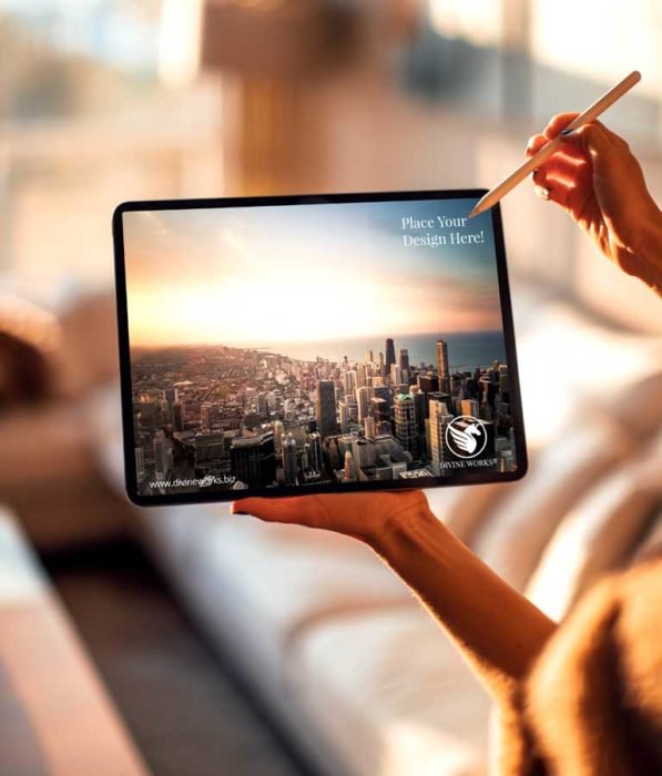 Download Free iPad Pro In Hand Mockup by Divine Works