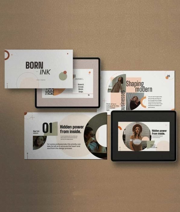 BORN - Ink Google Slide Template