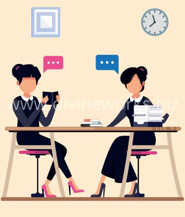 Download Free Book Reading Girls Vector by Divine Works