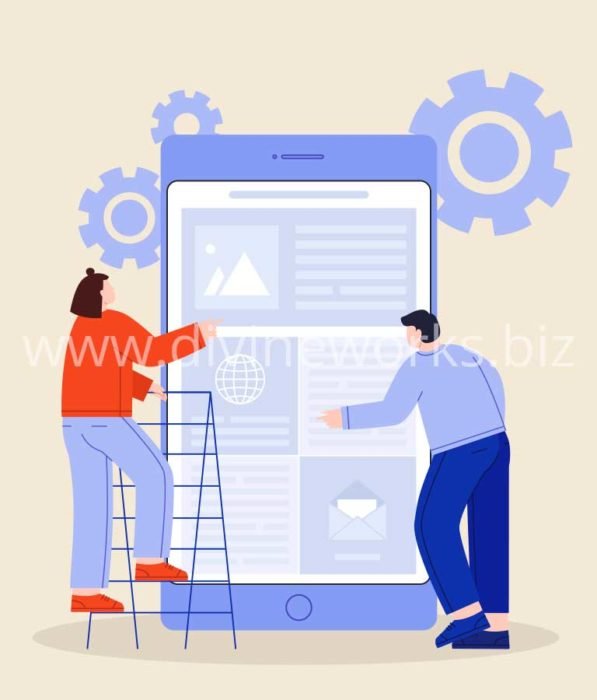 Download Free Couple Working Vector Illustration by Divine Works