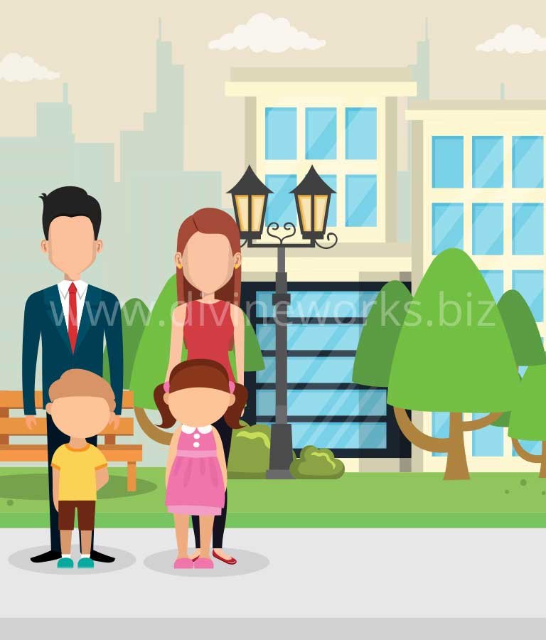 Download Free Family Vector Illustration by Divine Works