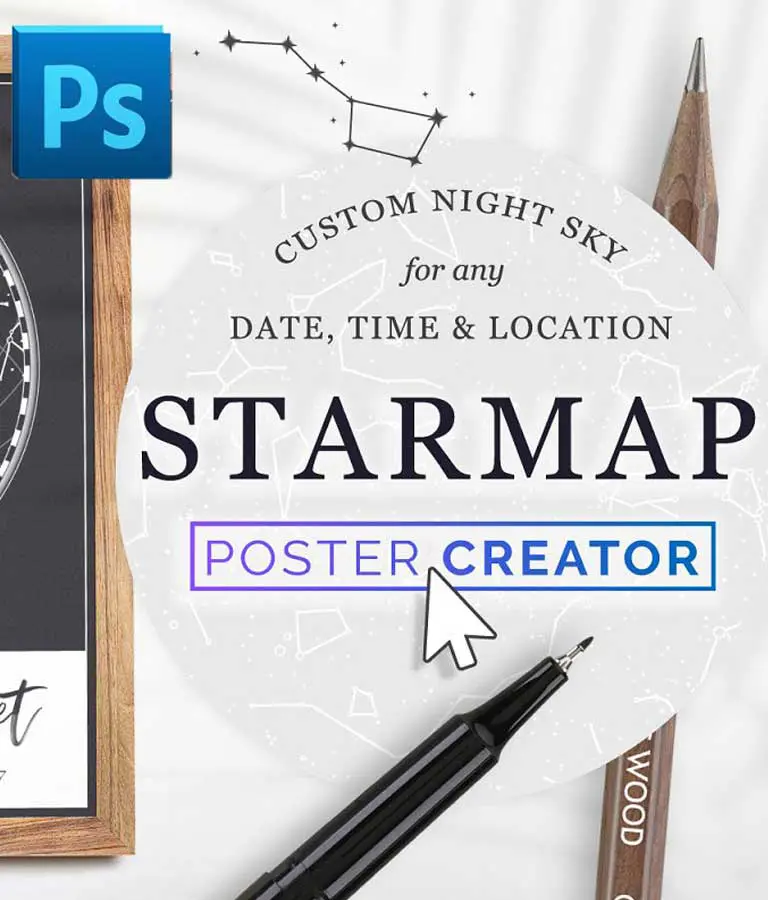 Star Map Poster Creator Minimal
