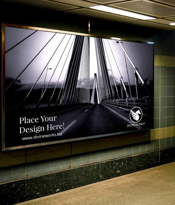 Download Free Underground Ad Screen Mockup by Divine Works