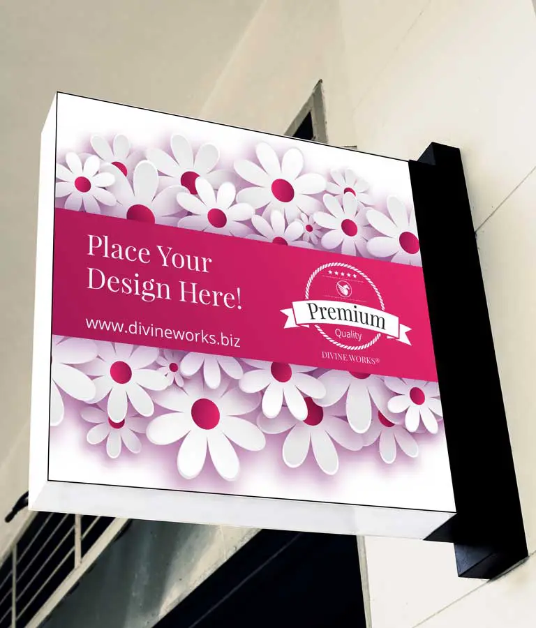 Download Free Wall Hanging Sign Board Mockup by Divine Works