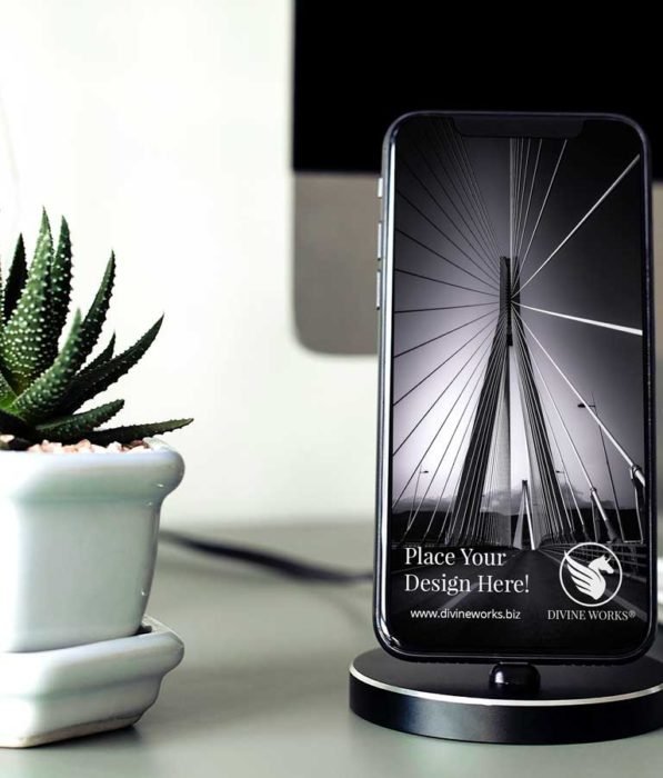 Download Free iPhone 11 Pro In Docked Mockup by Divine Works