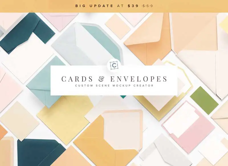 Cards & Envelopes Mockups Scene