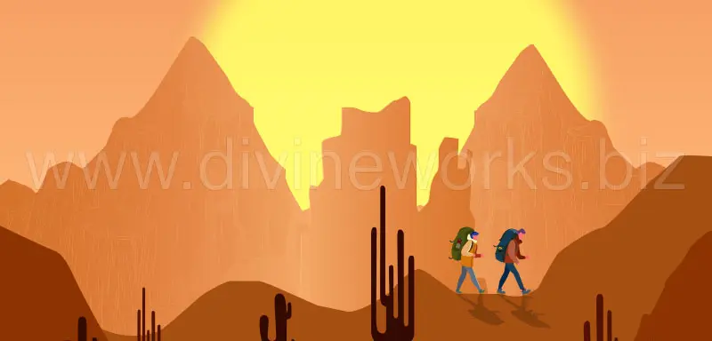 Download Free Desert Landscape Vector Art by Divine Works