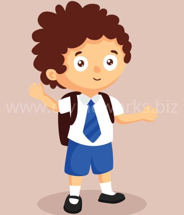Download Free Kid Student Character Vector by Divine Works