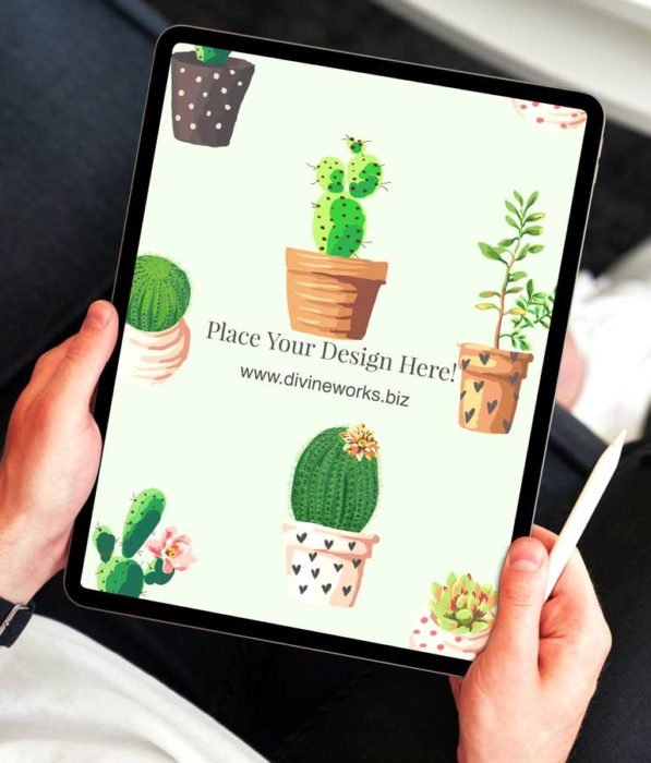 Download Free Man Holding iPad Pro Mockup by Divine Works