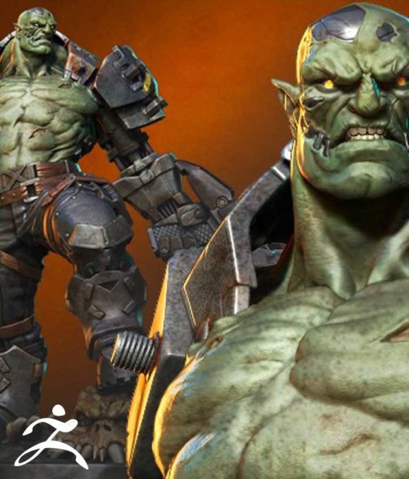 Orc Cyborg Character Creation in Zbrush