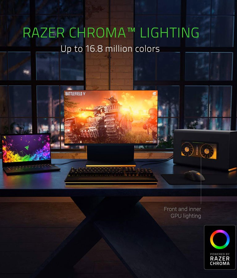 Razer Core X Chroma Aluminum External GPU Enclosure