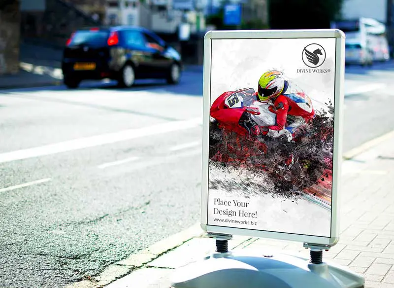 Download Free Roadside Advertising Board Mockup by Divine Works