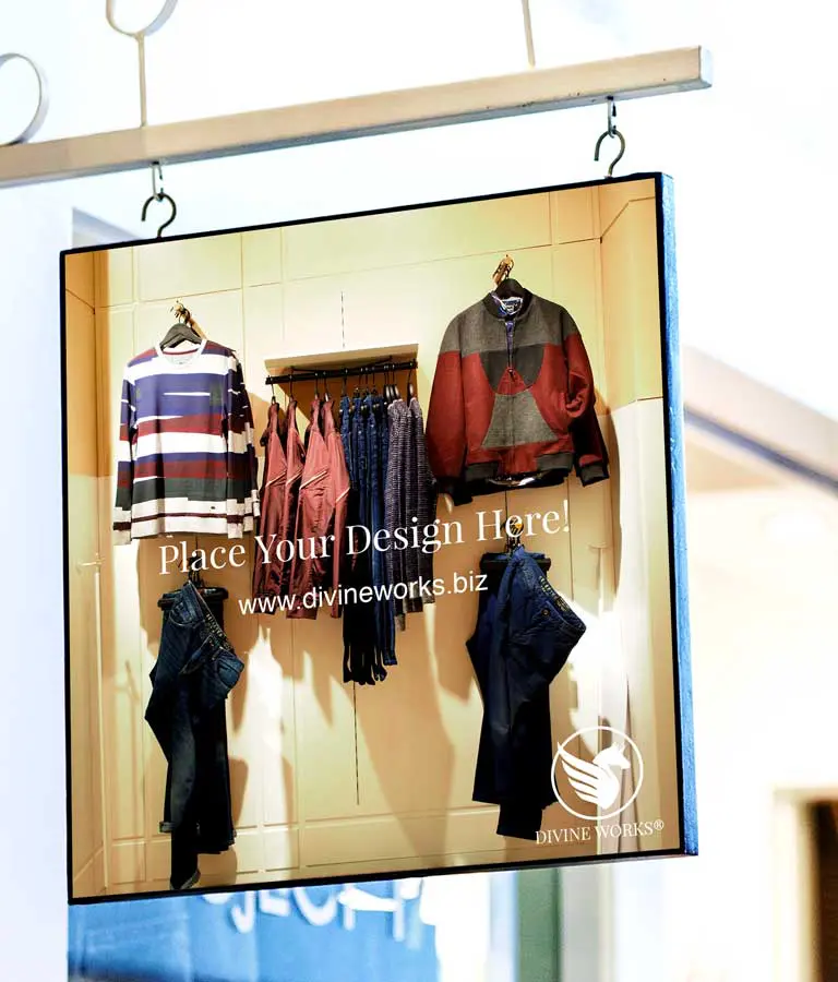 Download Free Shop Hanging Signage Mockup by Divine Works