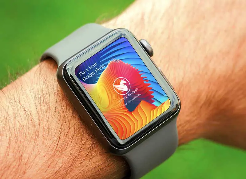 Download Free Smart Watch On Hand Mockup by Divine Works
