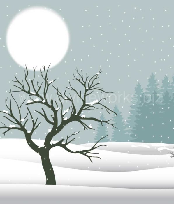 Download Free Snowy landscape Vector Illustration by Divine Works