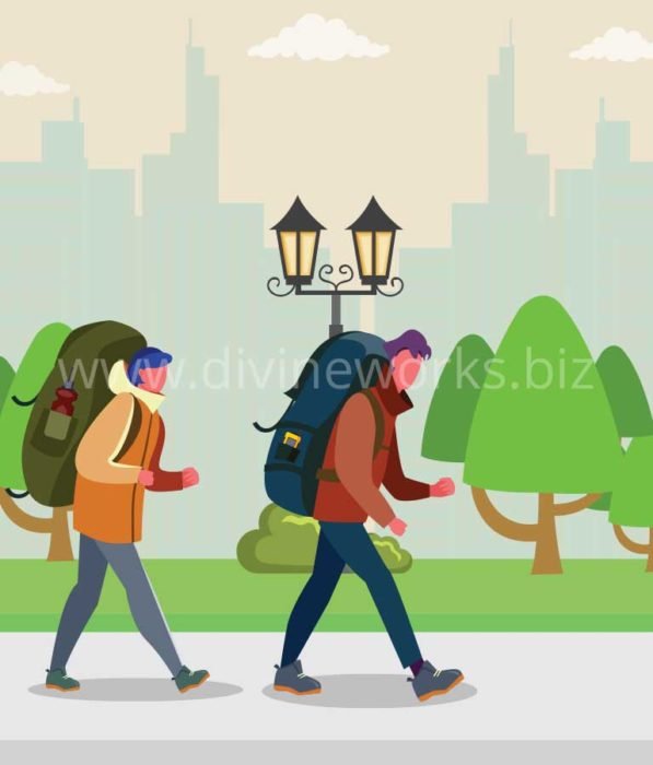 Download Free Tourist Couple Vector Illustration by Divine Works