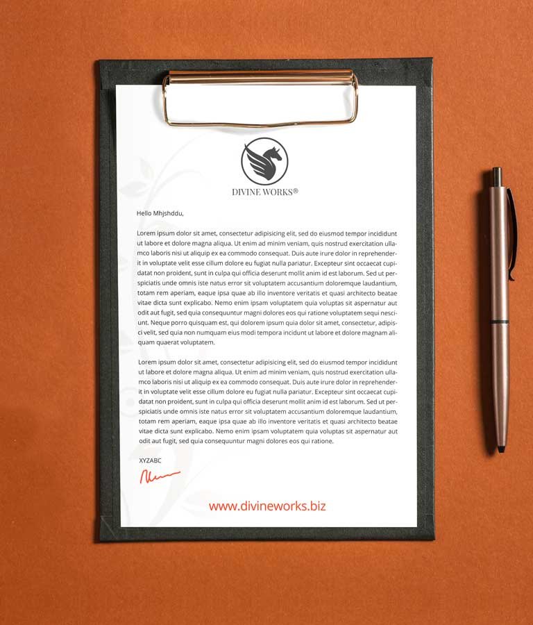 Download Free Letterhead On Clipboard Mockup by Divine Works