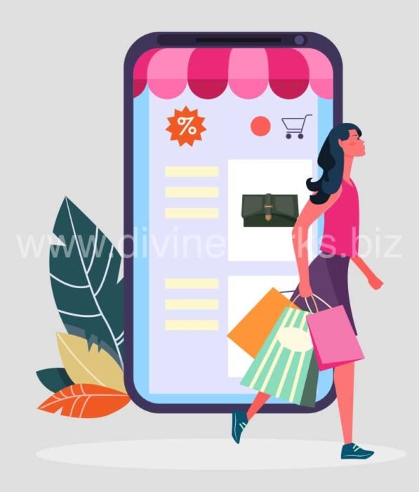 Download Free Online Mobile Shopping Vector by Divine Works