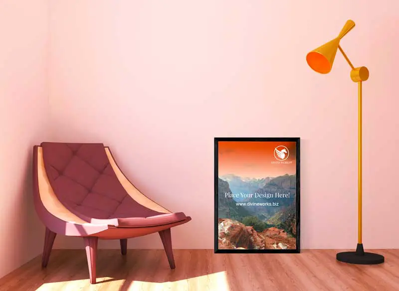 Download Free Room Interior Poster Mockup by Divine Works