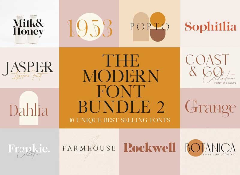 The Modern Font Bundle Vol. 2