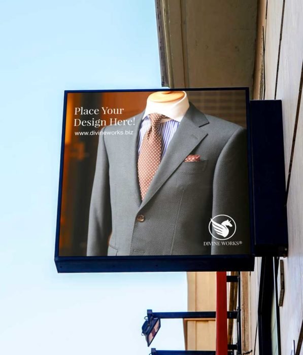 Download Free Wall Shop Sign Mockup by Divine Works