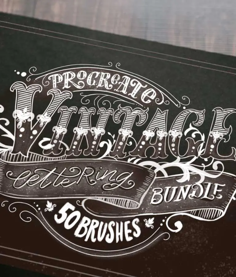 Procreate Vintage Lettering Bundle