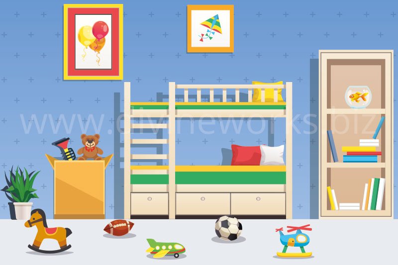 Download Free Baby Room Vector Illustration by Divine Works