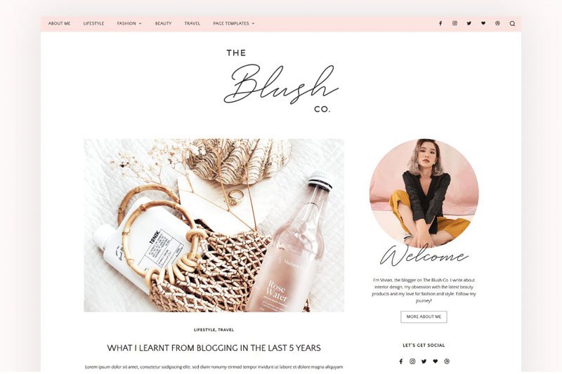 Lifestyle & Beauty Blog Theme