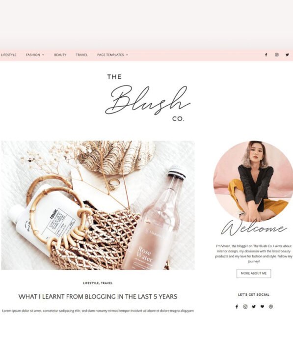 Lifestyle & Beauty Blog Theme