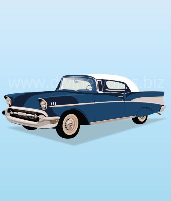 Download Free Chevrolet Bel Air Antique Car Vector by Divine Works