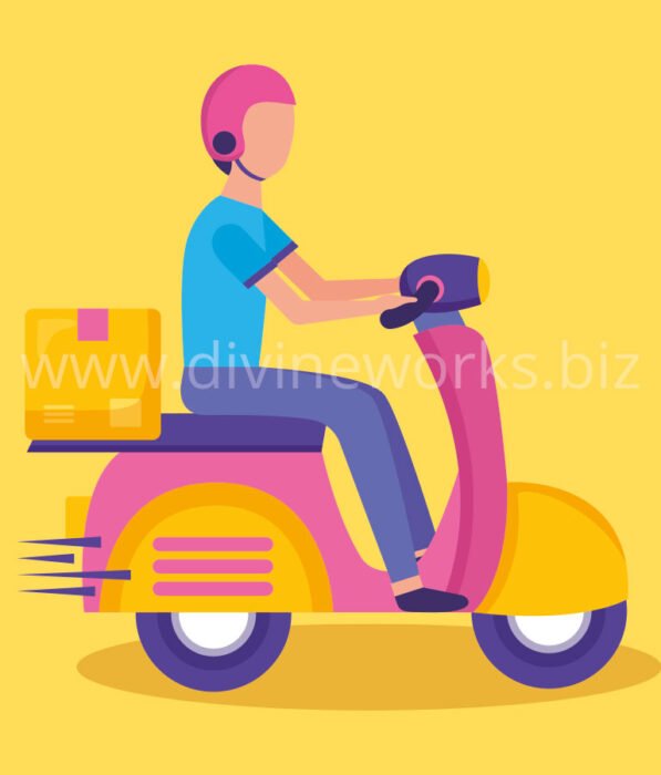 Download Free Delivery Boy Character Vector Illustration by Divine Works